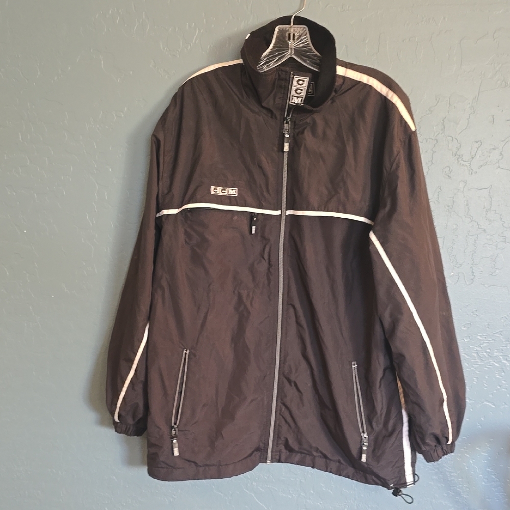 CCM Black and White Men's Windbreaker